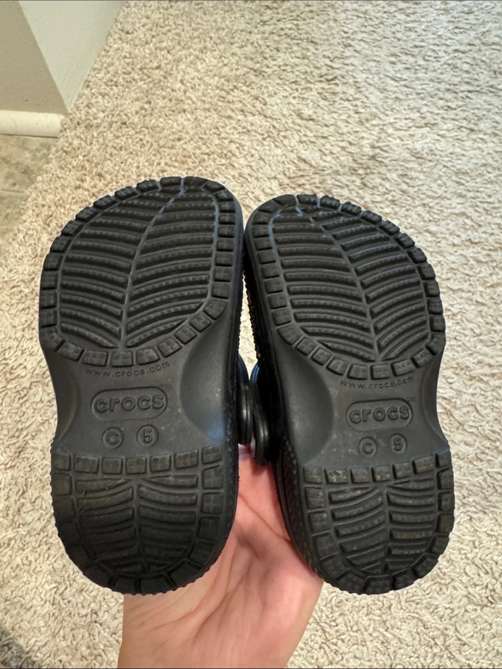 CROCS Kids Classic Clog - Black Size C5